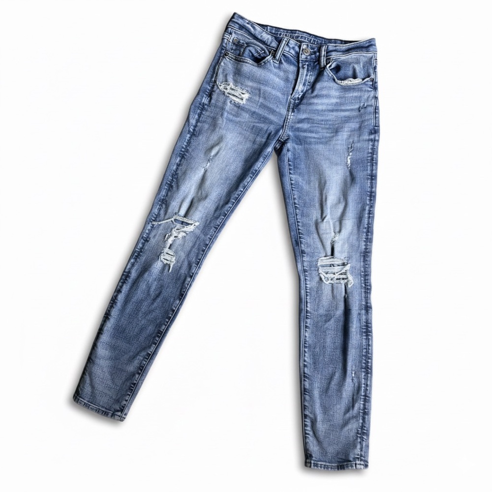 American Eagle AirFlex+ Athletic Fit Distressed Jeans Medium Wash 28x32